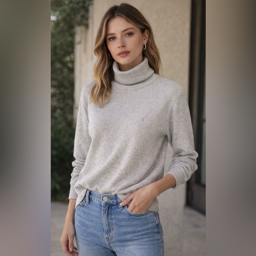 LAUREN RALPH LAUREN Gray Turtleneck Sweater